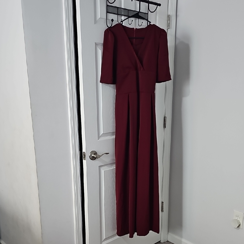 Elegant Burgundy Dress